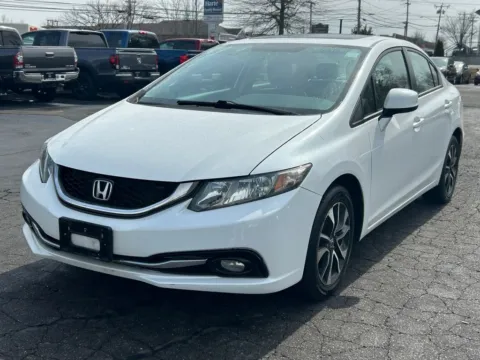 White 2013 Honda Civic EX-L for sale in Meriden, CT