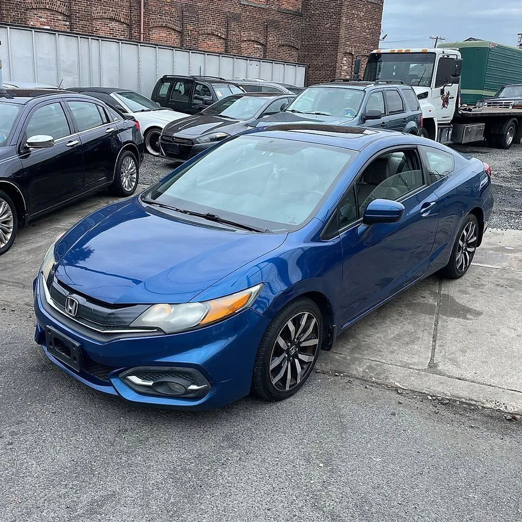 Blue 2015 Honda Civic EX-L for sale in Meriden, CT