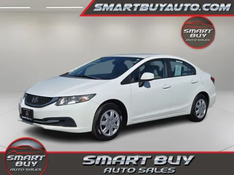 White 2013 Honda Civic LX for sale in Meriden, CT