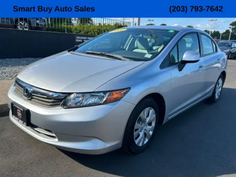 Silver 2012 Honda Civic LX for sale in Meriden, CT