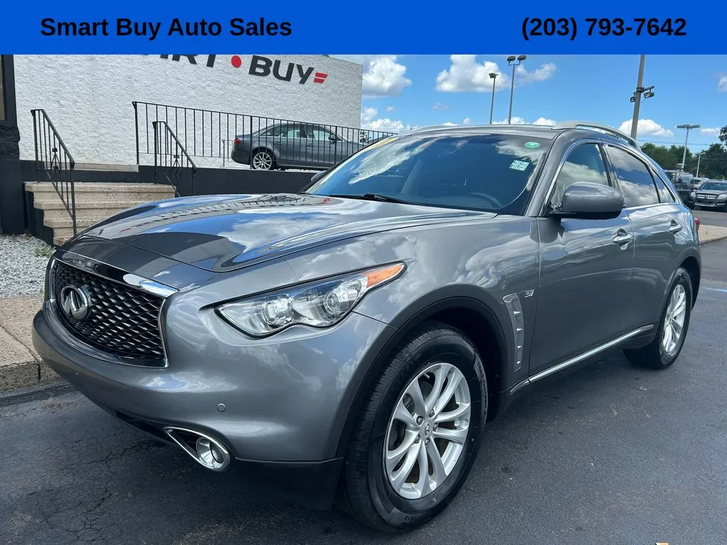 Gray 2017 INFINITI QX70 for sale in Meriden, CT