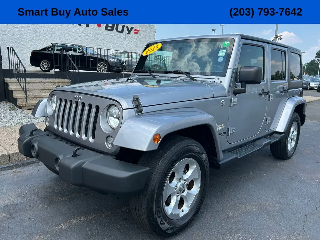 Silver 2015 Jeep Wrangler Unlimited Sahara for sale in Meriden, CT