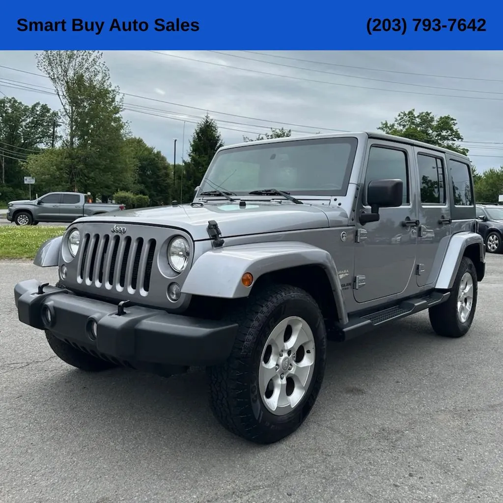 Silver 2015 Jeep Wrangler Unlimited Sahara for sale in Meriden, CT