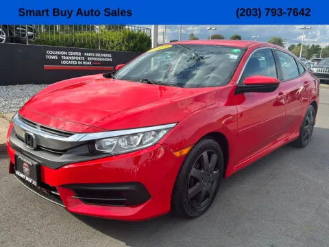 Red 2018 Honda Civic LX for sale in Meriden, CT