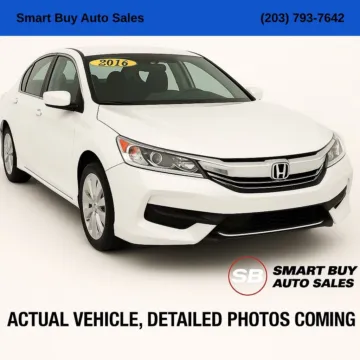 White 2016 Honda Accord LX for sale in Meriden, CT