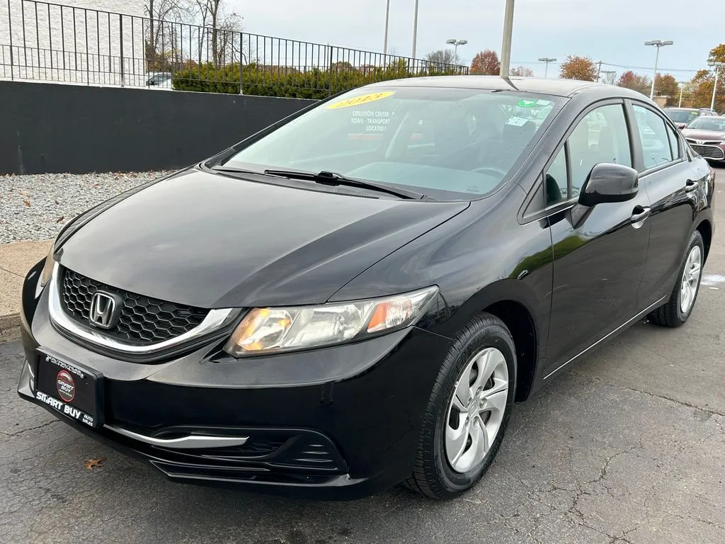 Black 2013 Honda Civic LX for sale in Meriden, CT