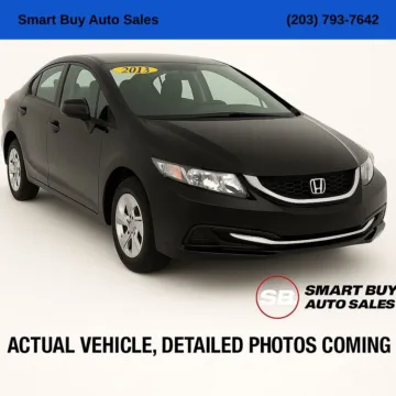 Black 2013 Honda Civic LX for sale in Meriden, CT