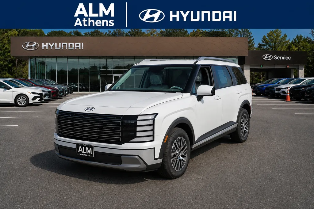 White 2026 Hyundai Palisade Hybrid Blue SEL Premium for sale in Athens, GA