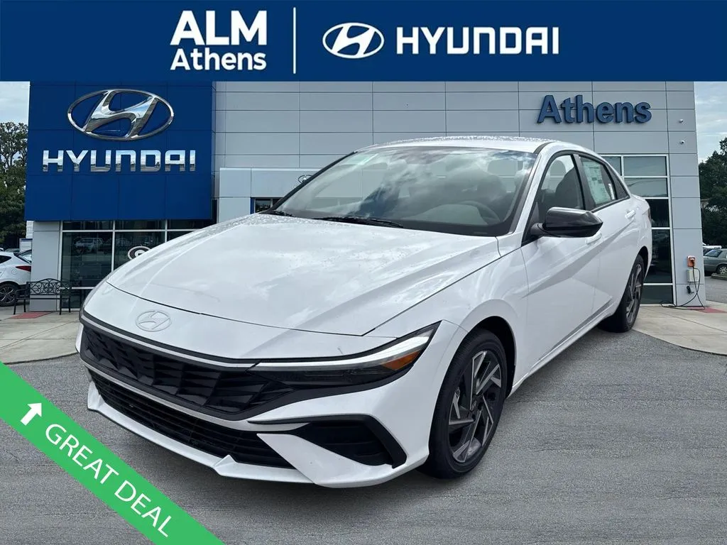 White 2025 Hyundai Elantra Hybrid SEL Sport for sale in Athens, GA