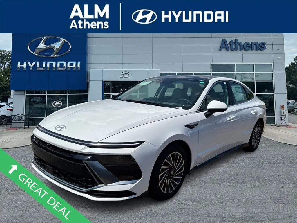 White 2025 Hyundai Sonata Hybrid Limited for sale in Athens, GA