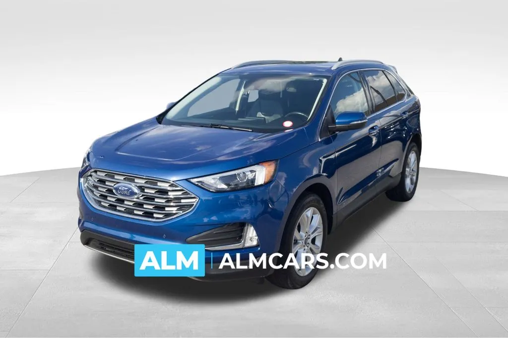 Blue 2022 Ford Edge Titanium for sale in Florence, SC