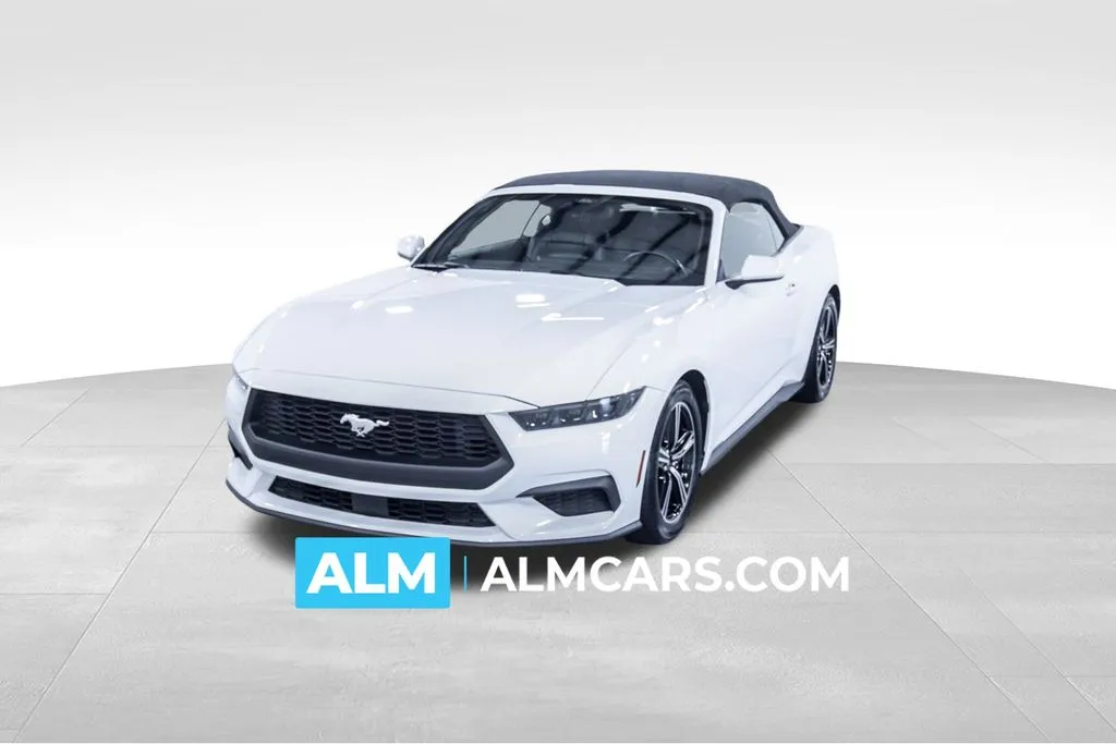White 2025 Ford Mustang EcoBoost Premium for sale in Union City, GA