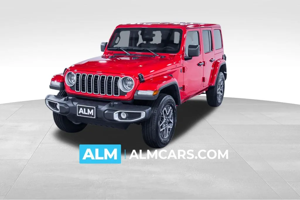 Red 2025 Jeep Wrangler Sahara for sale in Union City, GA