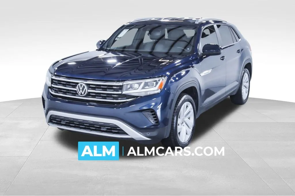 Blue 2022 Volkswagen Atlas Cross Sport 3.6L V6 SE w/Technology for sale in Union City, GA