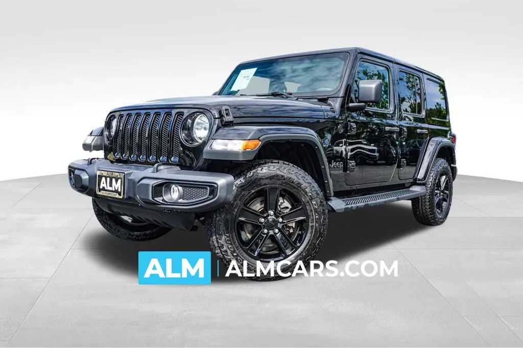Black 2022 Jeep Wrangler Unlimited Sahara Altitude for sale in Kennesaw, GA