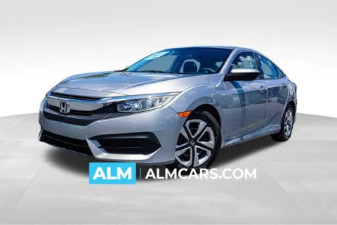 Silver 2018 Honda Civic LX for sale in Kennesaw, GA