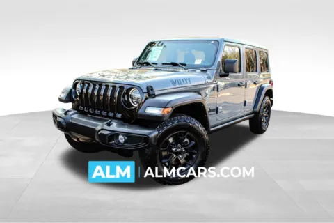 Gray 2021 Jeep Wrangler Unlimited Willys for sale in Buford, GA