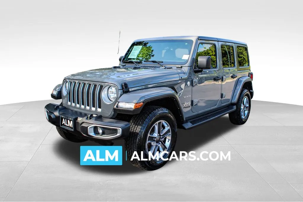 Gray 2021 Jeep Wrangler Unlimited Sahara for sale in Buford, GA