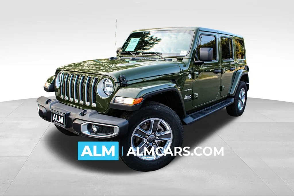 Green 2021 Jeep Wrangler Unlimited Sahara for sale in Buford, GA