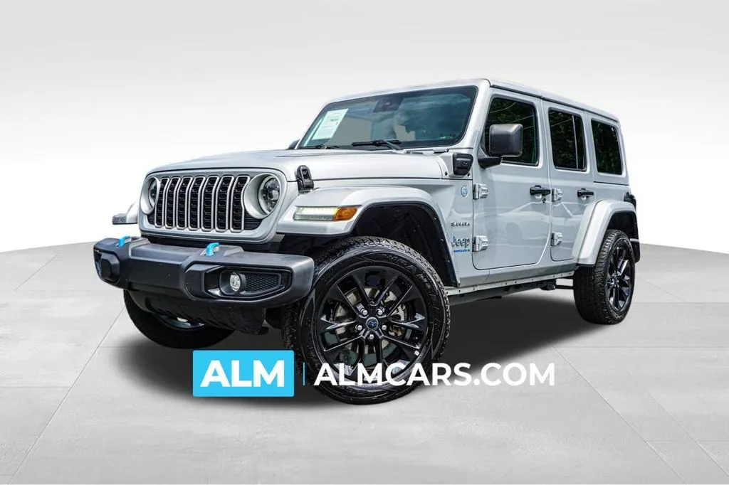Silver 2024 Jeep Wrangler Sahara 4xe for sale in Marietta, GA