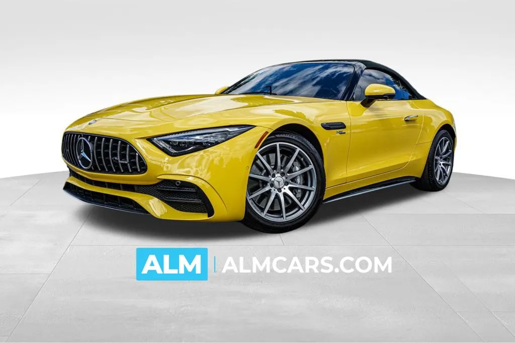 Yellow 2023 Mercedes-Benz SL-Class SL 43 AMG for sale in Marietta, GA