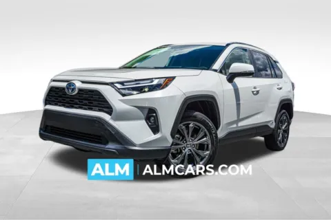 White 2022 Toyota RAV4 Hybrid XLE Premium for sale in Marietta, GA