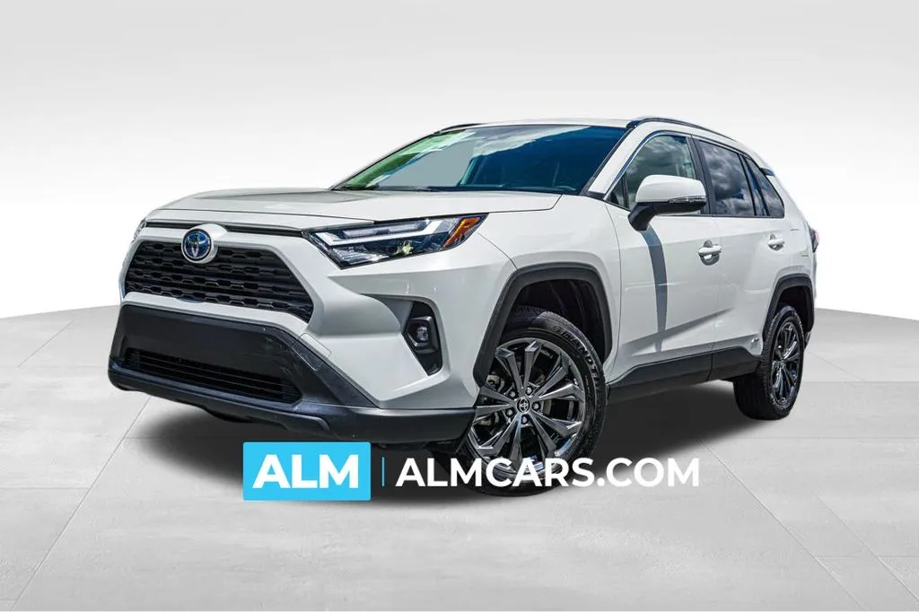 White 2022 Toyota RAV4 Hybrid XLE Premium for sale in Marietta, GA