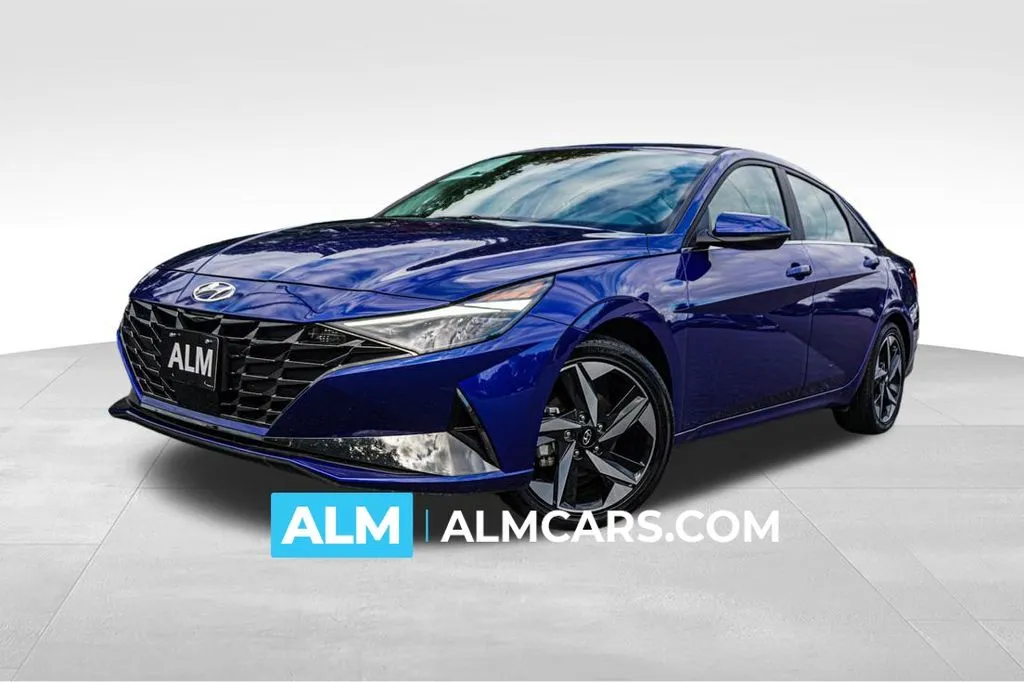 Blue 2023 Hyundai Elantra Hybrid Limited for sale in Marietta, GA