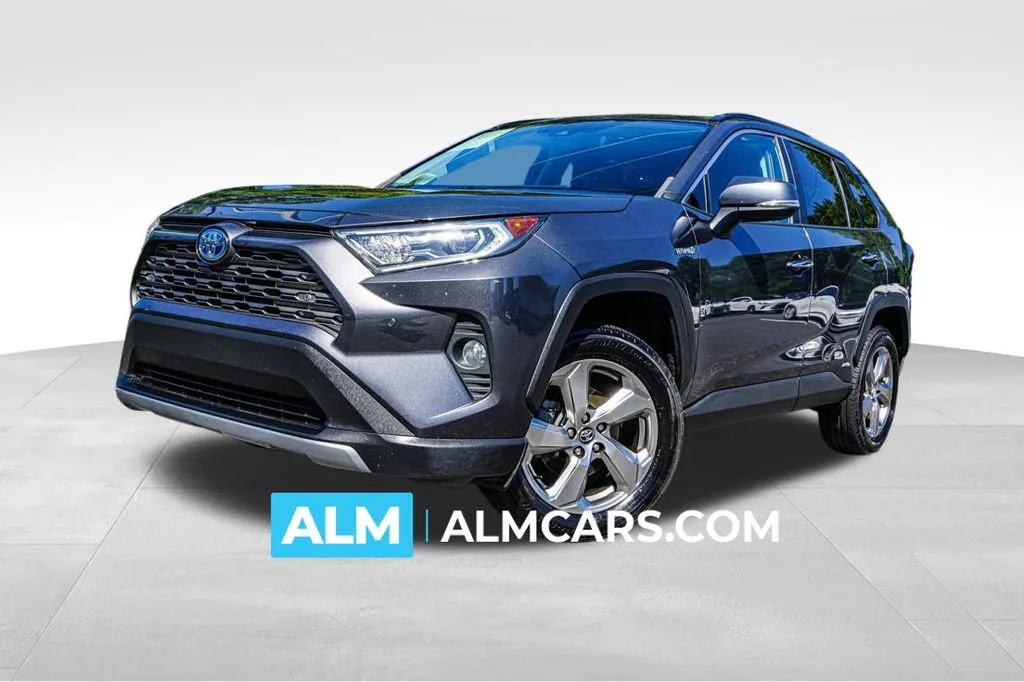 Black 2020 Toyota RAV4 Hybrid Limited for sale in Marietta, GA