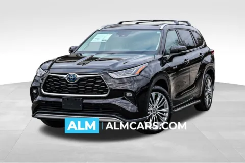 Black 2021 Toyota Highlander Hybrid Platinum for sale in Newnan, GA