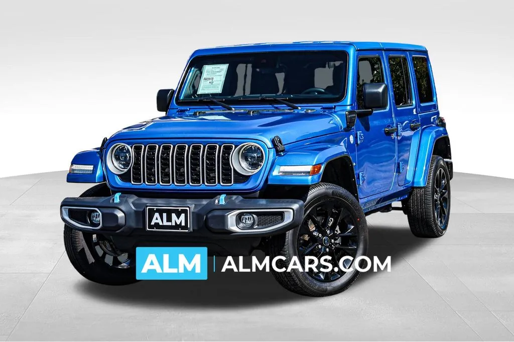 Blue 2024 Jeep Wrangler Sahara 4xe for sale in Newnan, GA