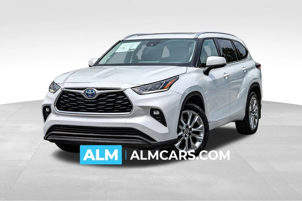 White 2023 Toyota Highlander Hybrid Limited for sale in Newnan, GA