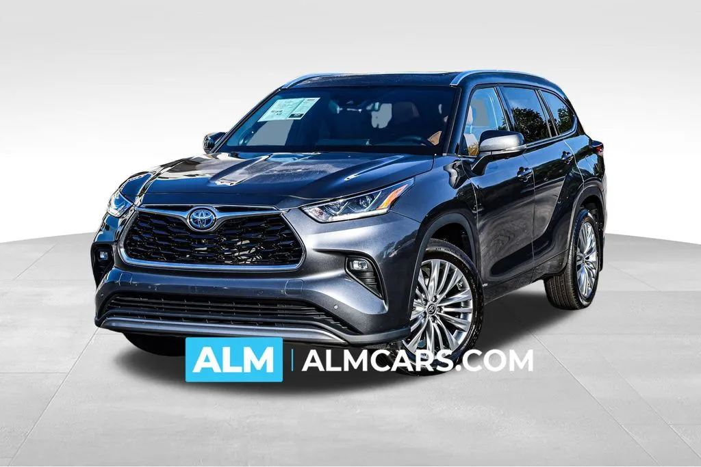 Gray 2024 Toyota Highlander Hybrid Platinum for sale in Newnan, GA