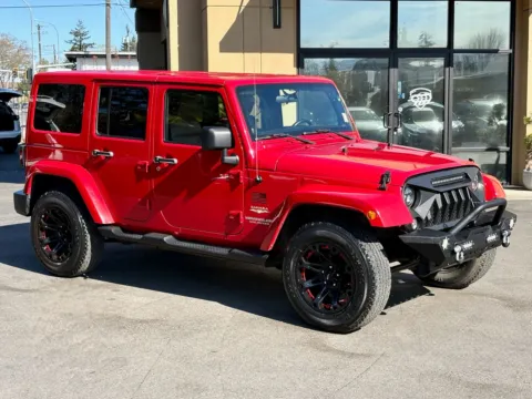 Red 2012 Jeep Wrangler Unlimited Sahara for sale in Lakewood, WA
