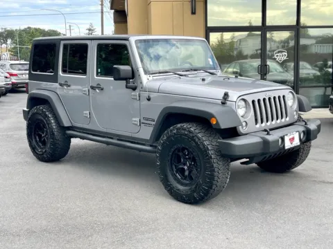 Silver 2016 Jeep Wrangler Unlimited Sport S for sale in Lakewood, WA