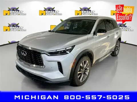 Silver 2023 INFINITI QX60 LUXE for sale in Michigan Center, MI