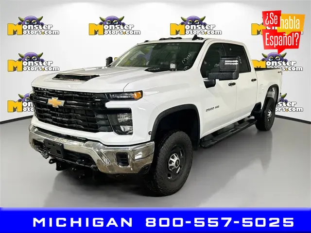 White 2024 Chevrolet Silverado 2500HD Work Truck for sale in Michigan Center, MI