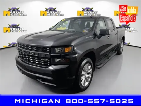 Black 2021 Chevrolet Silverado 1500 Custom for sale in Michigan Center, MI