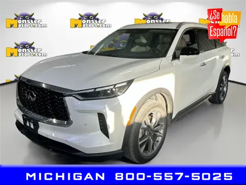 White 2024 INFINITI QX60 LUXE for sale in Michigan Center, MI