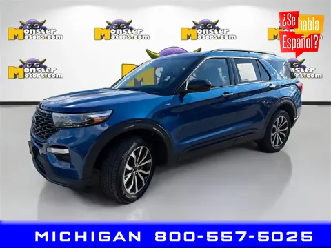 Blue 2023 Ford Explorer ST-Line for sale in Michigan Center, MI
