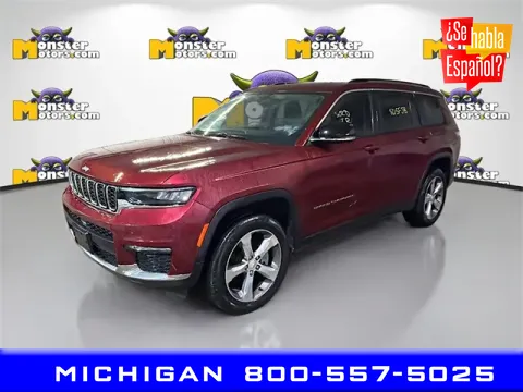 Red 2021 Jeep Grand Cherokee L Limited for sale in Michigan Center, MI