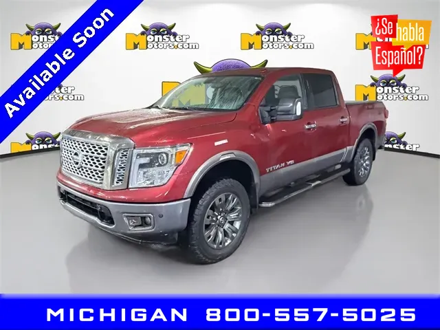Red 2018 Nissan Titan Platinum Reserve for sale in Michigan Center, MI