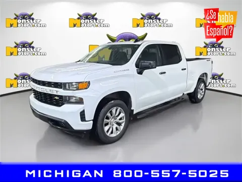 White 2021 Chevrolet Silverado 1500 Custom for sale in Michigan Center, MI