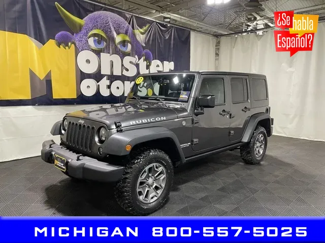 Gray 2017 Jeep Wrangler Unlimited Rubicon for sale in Michigan Center, MI