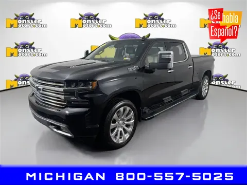 Black 2021 Chevrolet Silverado 1500 High Country for sale in Michigan Center, MI