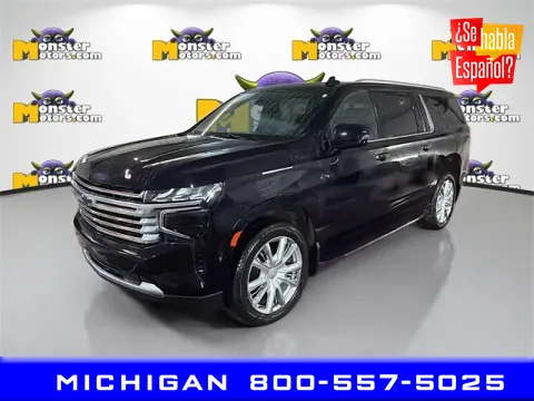 Black 2021 Chevrolet Suburban High Country for sale in Michigan Center, MI