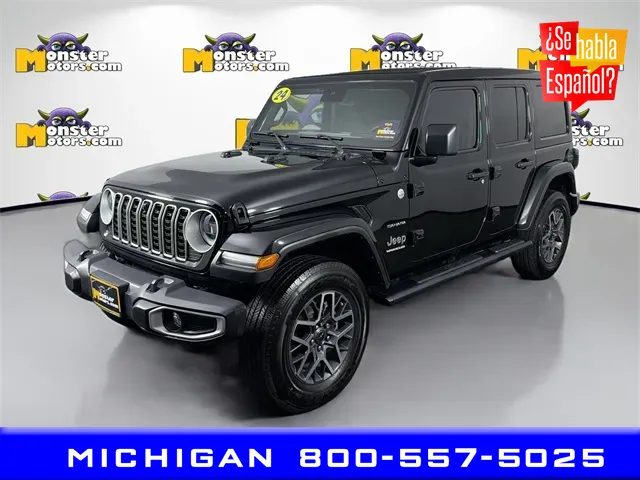 Black 2024 Jeep Wrangler Sahara for sale in Michigan Center, MI