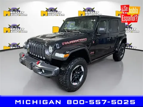 Black 2021 Jeep Wrangler Unlimited Rubicon for sale in Michigan Center, MI