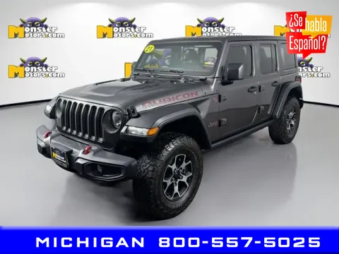 Gray 2021 Jeep Wrangler Unlimited Rubicon for sale in Michigan Center, MI