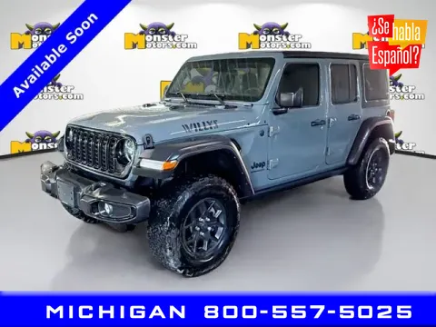 Gray 2024 Jeep Wrangler Willys for sale in Michigan Center, MI